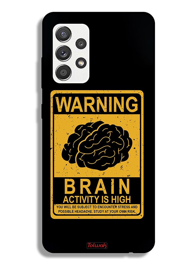 Tolwak Samsung Galaxy M32 5G Protective Case Cover Warning Brain Activity Is High - Image 1