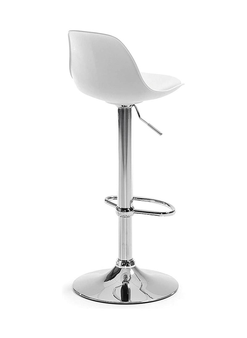 MAPLE HOME DECORATION Maple Home Swivel High Chair Bar Stool Adjustable Up Down Stainless Steel Base Office Restaurant Furniture(White-1Pcs)  - Image 2
