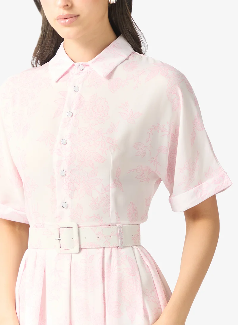 Ella  Printed Shirt Dress for Women | Best Price UAE