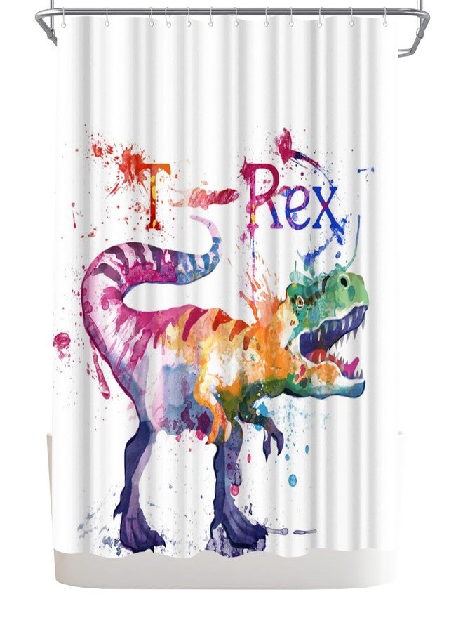 Welmeco ستارة دش ديناصور WELMECO T-rex بطباعة دينو ستارة دش للأطفال 72x72 بوصة من قماش بوليستر ديكور الحمام - Image 5