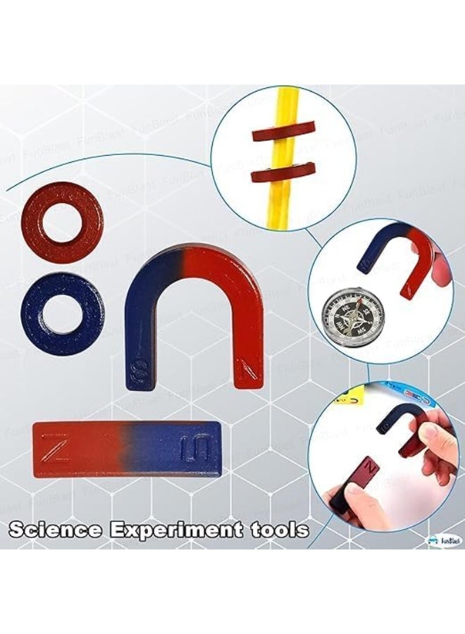 Magnetic Science Experiment Kit With 6 Magnets Compass Iron Powder STEM Learning Educational Science Projects Fun for School Campus DIY Experiments Magnetic Discovery Kit for Students Educational Gift - Image 5