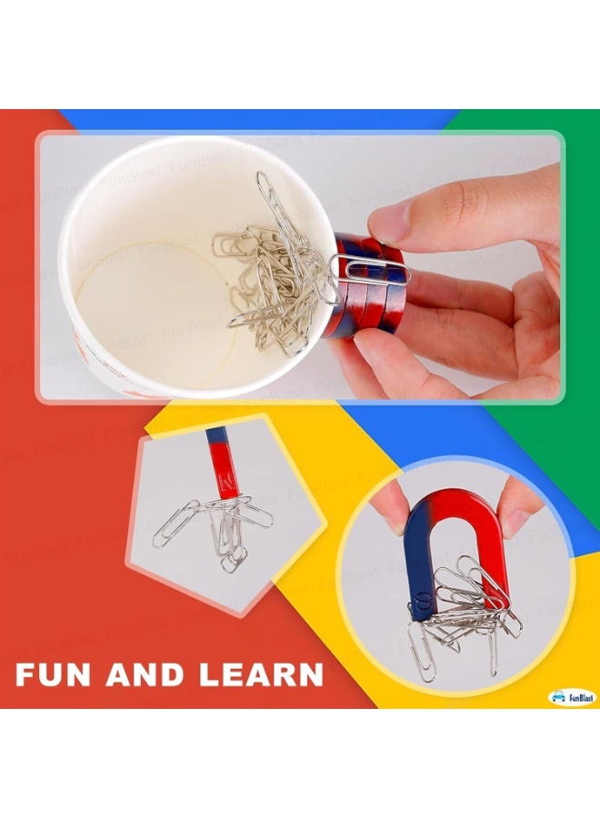 Magnetic Science Experiment Kit With 6 Magnets Compass Iron Powder STEM Learning Educational Science Projects Fun for School Campus DIY Experiments Magnetic Discovery Kit for Students Educational Gift - Image 4