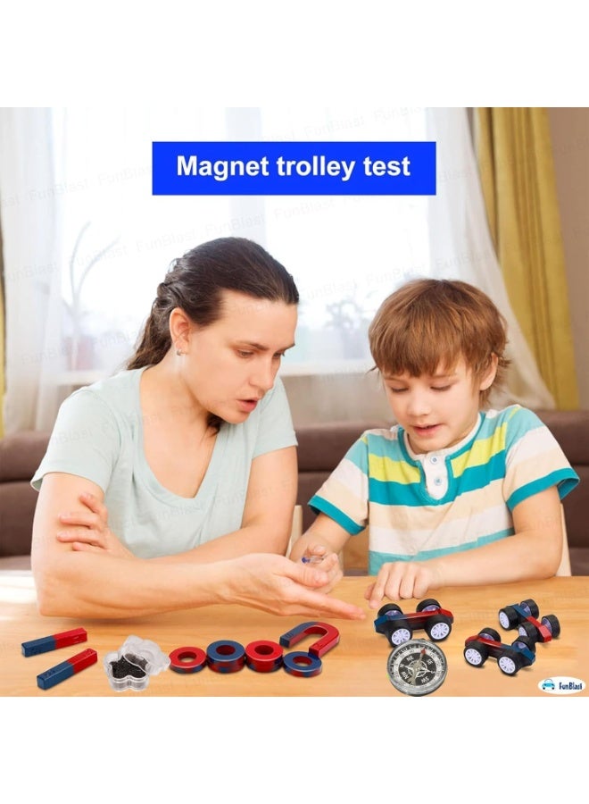 Magnetic Science Experiment Kit With 6 Magnets Compass Iron Powder STEM Learning Educational Science Projects Fun for School Campus DIY Experiments Magnetic Discovery Kit for Students Educational Gift - Image 2