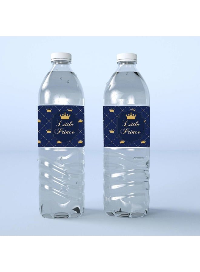 None/Brand 24 Royal Prince Baby Shower Water Bottle Labels for Boy Royal Decorations Party Supplies. (8.5x2 inches) - Image 4