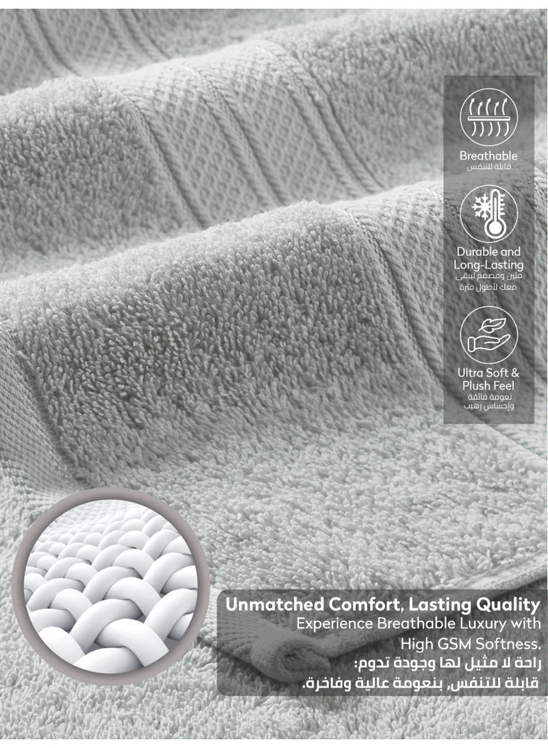 Donetella Premium 100 % Combed Cotton 1-Pcs Bath Sheet (85 X 172 CM) 600 GSM Large Towel, Highly Absorbent, Quick Dry,Best Towel for Bathroom, Spa And Hotel,Light Grey