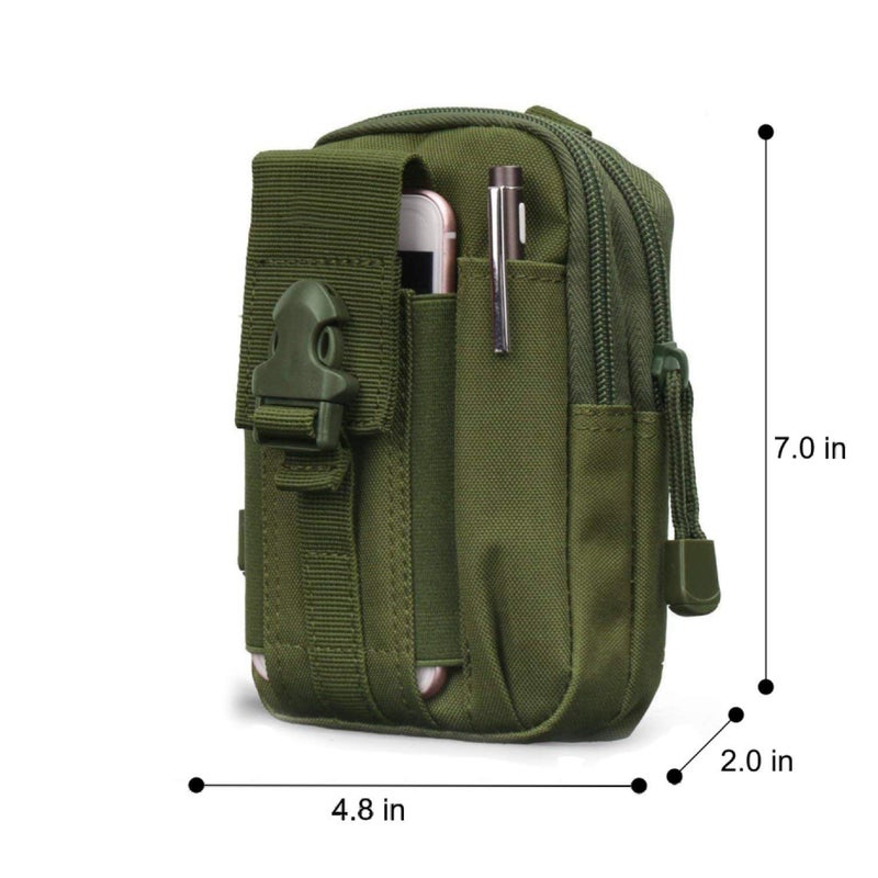 SUKHAD Water Resistant Waist Belt Pouch, Sport Carry Pouch for Phone and Small Accessories, 7 X 4.5 X 1.5 Inch, Green - Image 3