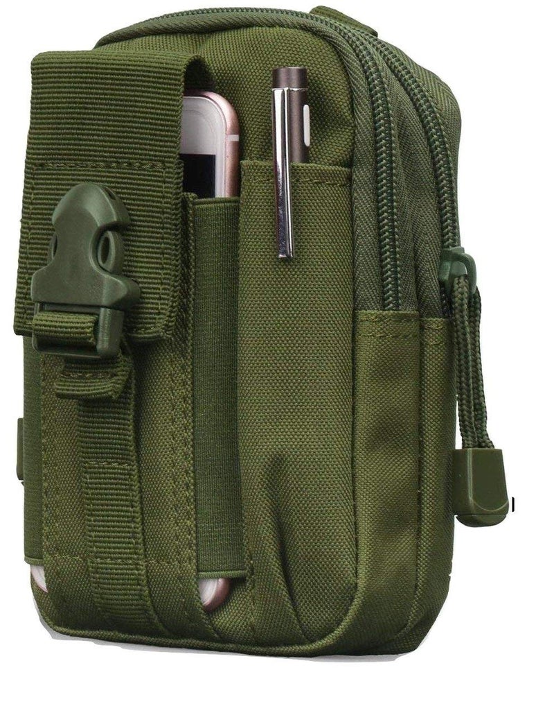 SUKHAD Water Resistant Waist Belt Pouch, Sport Carry Pouch for Phone and Small Accessories, 7 X 4.5 X 1.5 Inch, Green - Image 1
