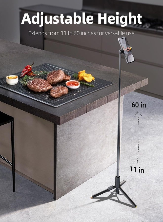 TODI Selfie Stick Tripod, 59" Lightweight Phone Tripod Stand with Wireless Remote, Extendable Selfie Stick for iPhone, All-in-1, Compatible with iPhone/Android - Image 5