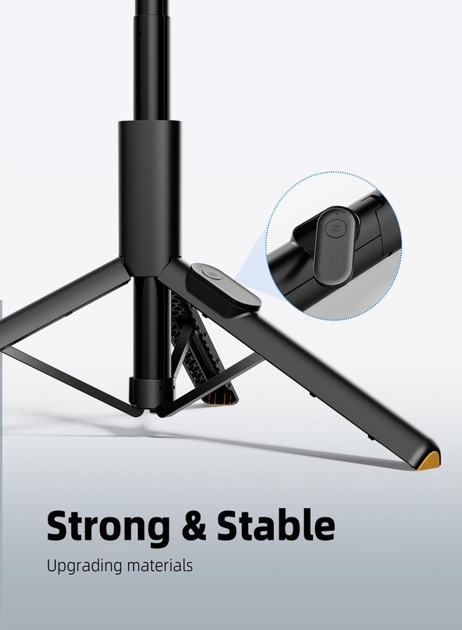 TODI Selfie Stick Tripod, 59" Lightweight Phone Tripod Stand with Wireless Remote, Extendable Selfie Stick for iPhone, All-in-1, Compatible with iPhone/Android - Image 3
