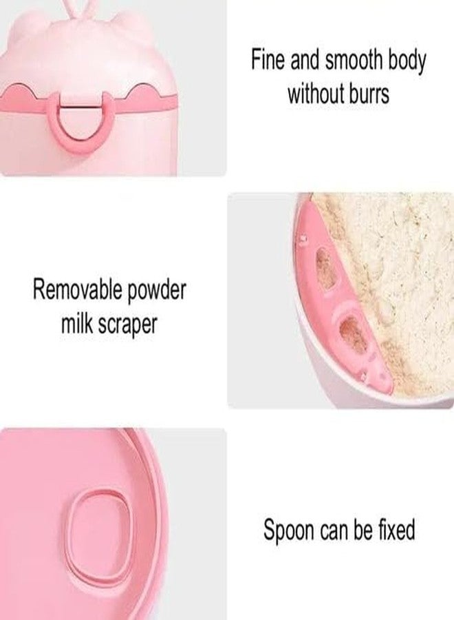 Moppets Portable Baby Formula Dispenser, Travel Milk Powder Formula Container | Kids Snack Baby Food Storage Container | Milk Powder box for Baby (PINK - 300ml) - Image 3