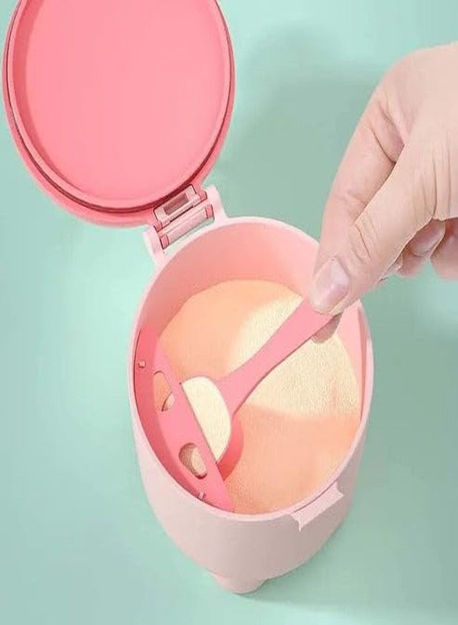 Moppets Portable Baby Formula Dispenser, Travel Milk Powder Formula Container | Kids Snack Baby Food Storage Container | Milk Powder box for Baby (PINK - 300ml) - Image 4