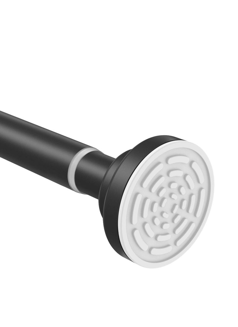 MIXDE - Shower Curtain Rod Tension - 26-39 Inch Never Rust Non-Slip Spring Tension Curtain Rod No Drilling Stainless Steel Curtain Rod Use Bathroom Kitchen (26-39 IN IN, Black) - Image 1
