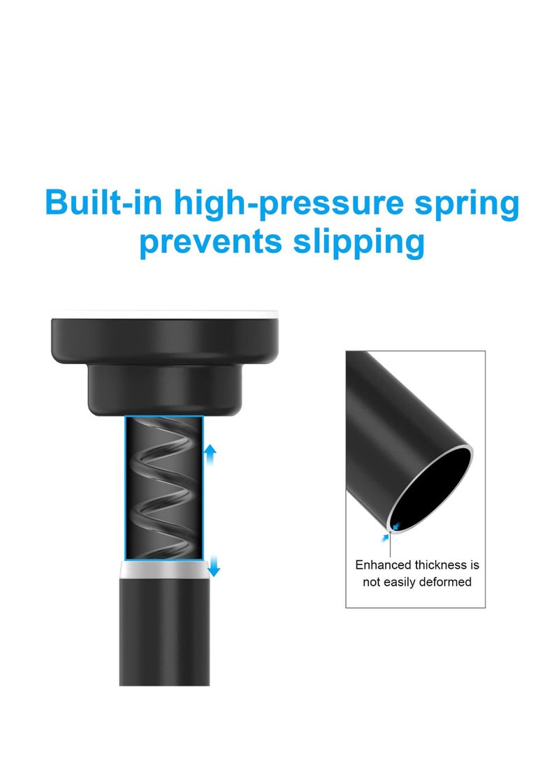 MIXDE - Shower Curtain Rod Tension - 26-39 Inch Never Rust Non-Slip Spring Tension Curtain Rod No Drilling Stainless Steel Curtain Rod Use Bathroom Kitchen (26-39 IN IN, Black) - Image 1