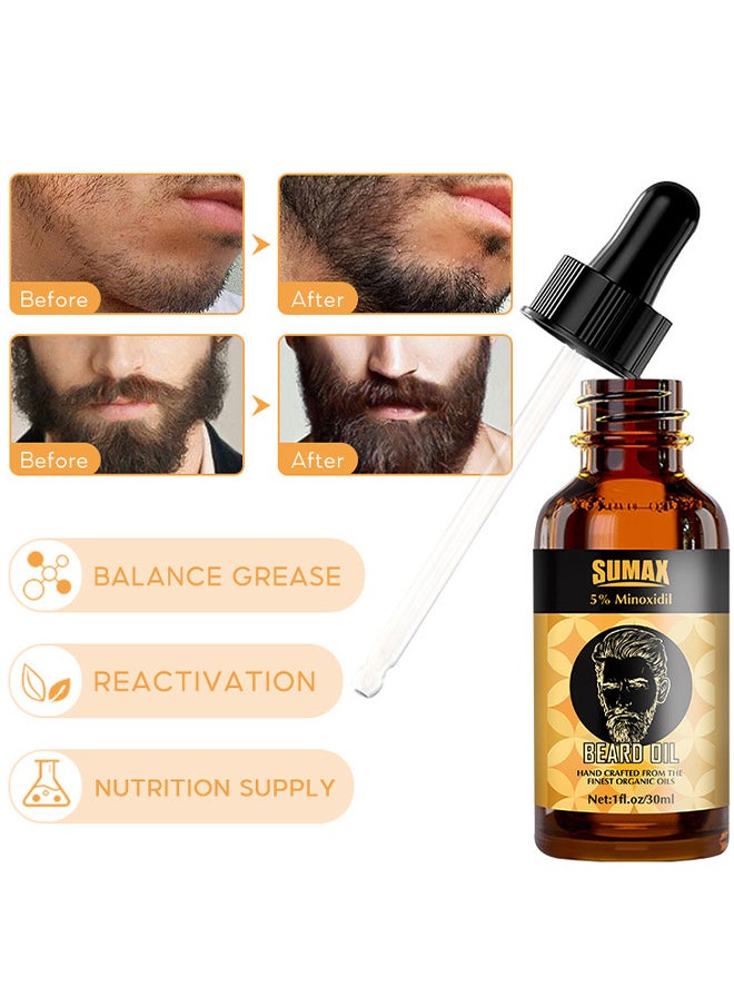 SUMAX - Beard Growth Oil, With 5% Minoxidil 30ML - Image 1