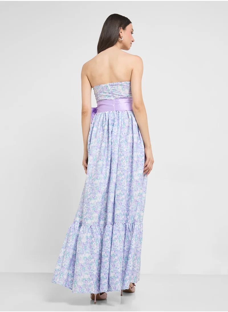 ايلا Bandeau Floral Ptint Dress