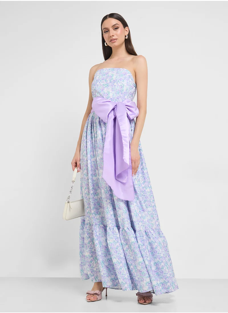 ايلا Bandeau Floral Ptint Dress