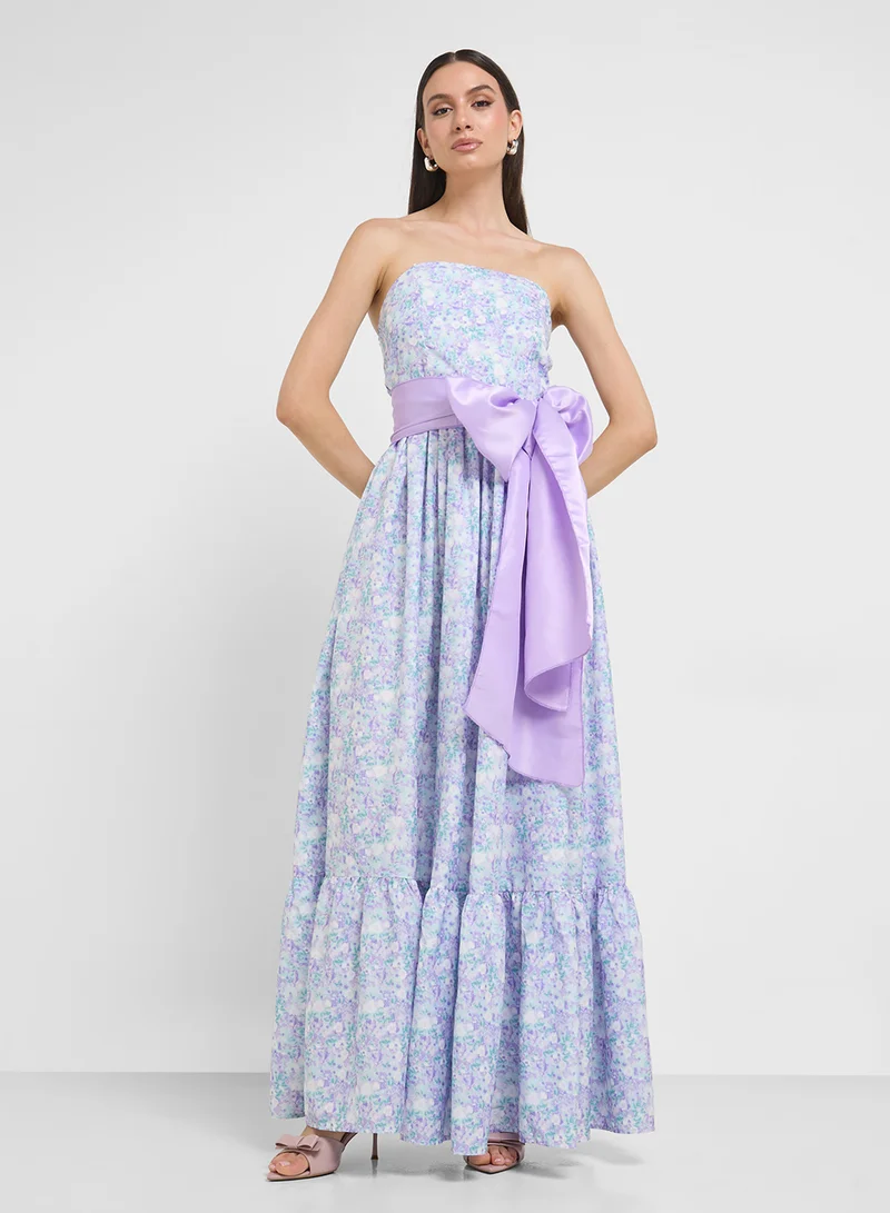 ELLA Bandeau Floral Ptint Dress