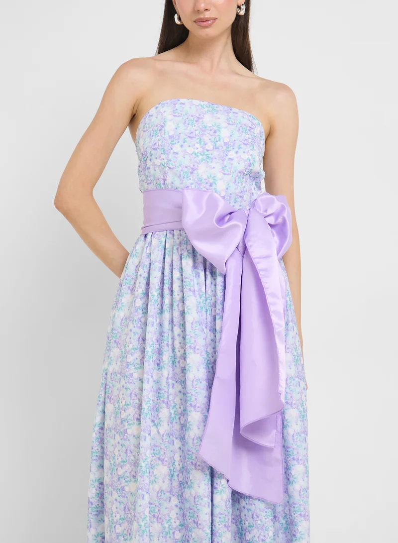 ELLA Bandeau Floral Ptint Dress