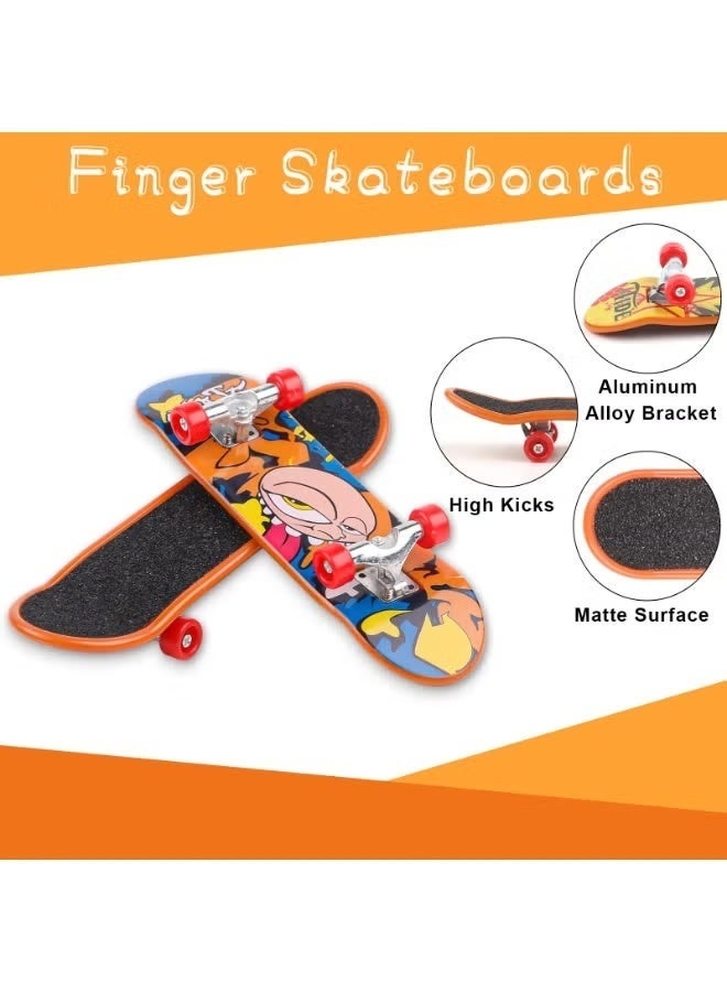 Finger Skateboard, 6 pcsFingerboard, Mini Finger Skateboards Set, Professional Finger Toy - for Children Party Bag Filler, Children's Birthday Gifts (Random Pattern) - Image 3