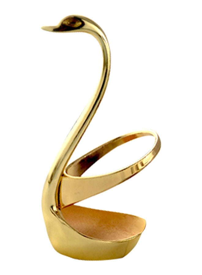 NIBEMINENT Swan Tableware Spoon Fork Holder Gold 17x6x8centimeter - Image 1