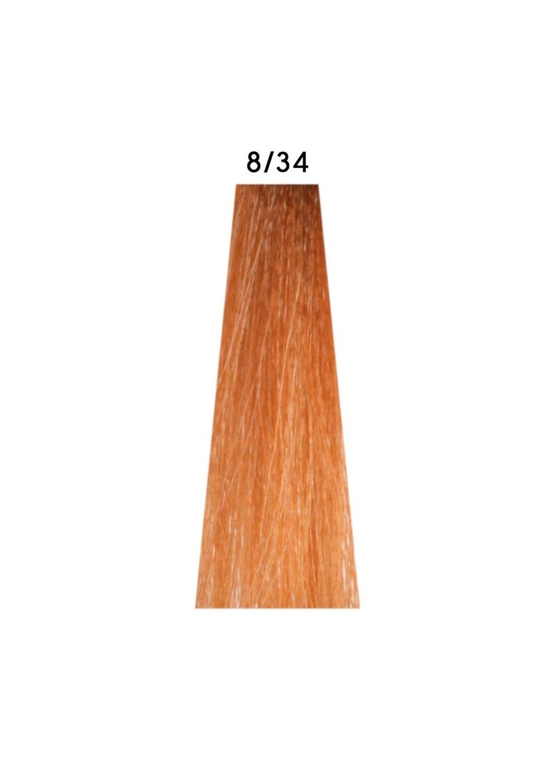 ALTER EGO Technofruit Hair Color 8/34 Light Blonde Golden Copper 100ml - Image 2