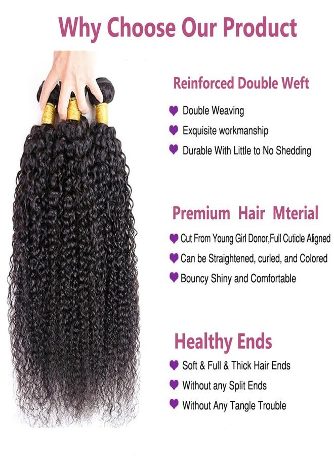 سيلينا وصلات شعر سيلينا كينكي كيرلي، شعر بشري طبيعي، 3 حزم، 14 × 14 × 14 بوصة، وصلات شعر ريمي غير معالج، شعر بشري برازيلي بكر، 100 غرام/حزمة، أسود طبيعي - Image 2