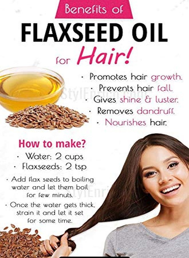 Olvedic Best Flaxseed Essential Oil - Natural & Undiluted For Skin Care & Hair Treatment-Pack of 2 (30 ml each) - Image 3