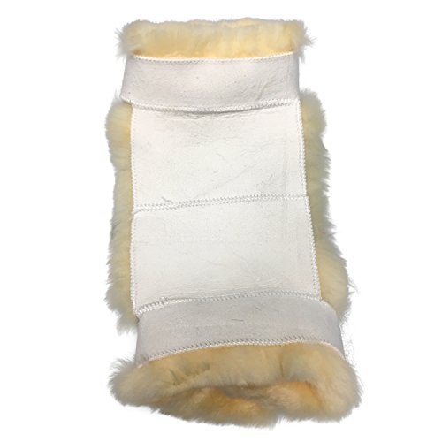 PCP Sheepskin Pressure Relief Sores Elbow Protectors, White - Image 4