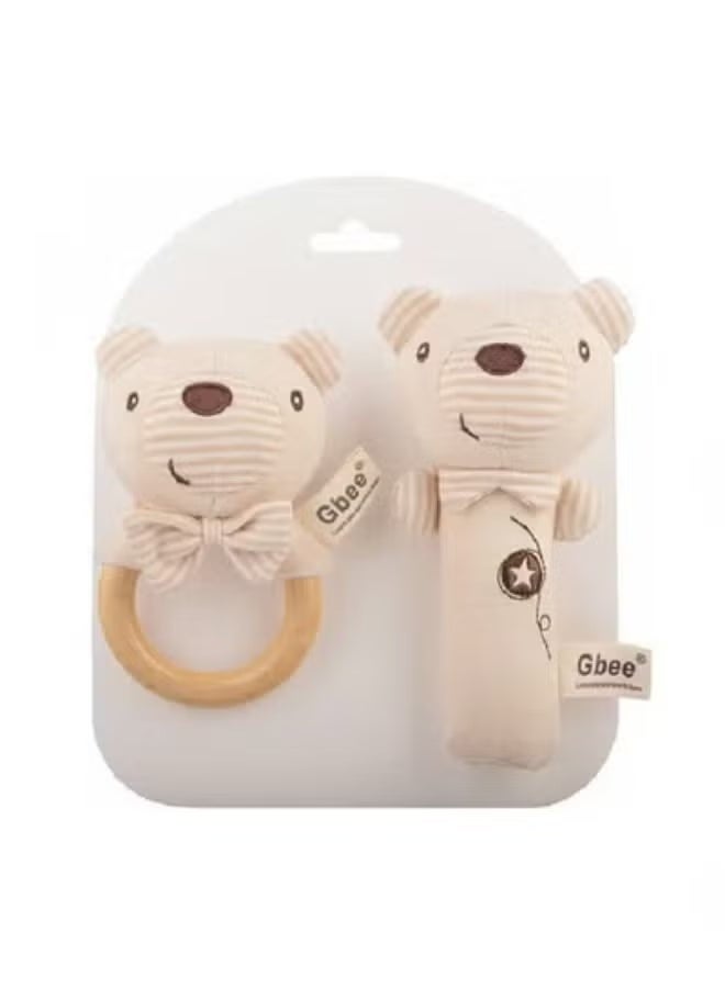 Gbee Top-Quality Material Organic Cotton Rattles Toy Set For Kids Hand Bell Infant Educational Mobiles Toys - Image 1