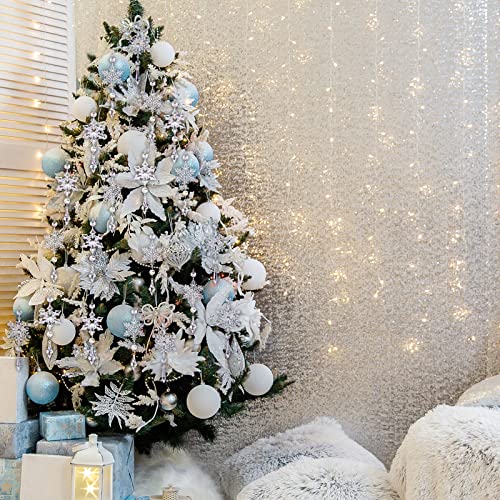 Boao AB Color 15 Pcs Crystal Snowflake Ornaments for Winter Acrylic Snowflake Decorations Wonderland for Party Favor Celebration - Image 3