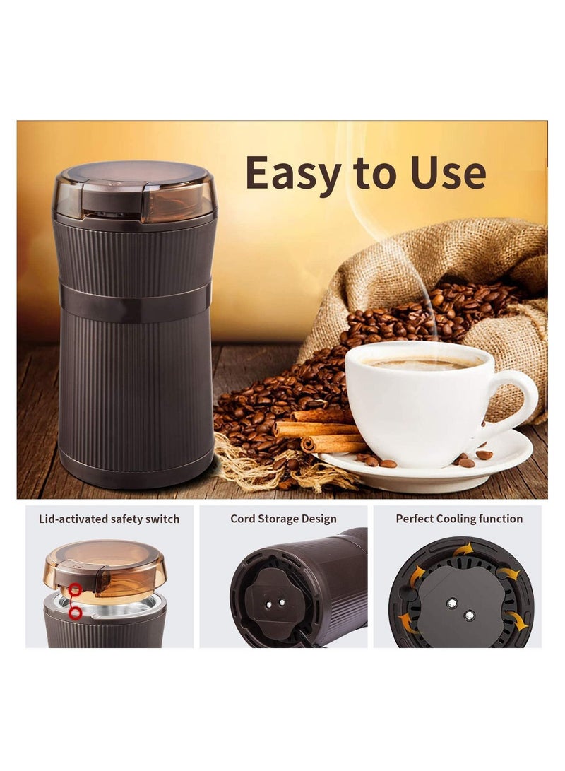 SYOSI Coffee & Spice Grinders Electric Removable Stainless Steel Bowls for Dry or Wet Grinding Electric Coffee Grinder,Spice Grinder Stainless Steel Blade BPA Free - Image 4