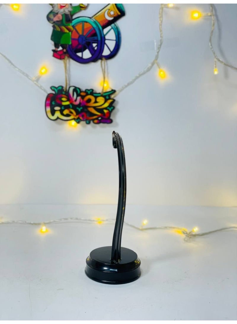 Ramadan lantern stand for hanging lanterns, black color, very clean plastic material, size: 18 cm (small size) - Image 2