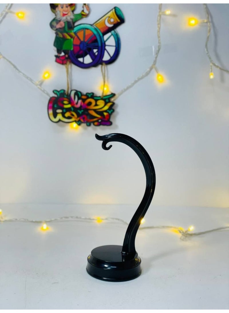 Ramadan lantern stand for hanging lanterns, black color, very clean plastic material, size: 18 cm (small size) - Image 1