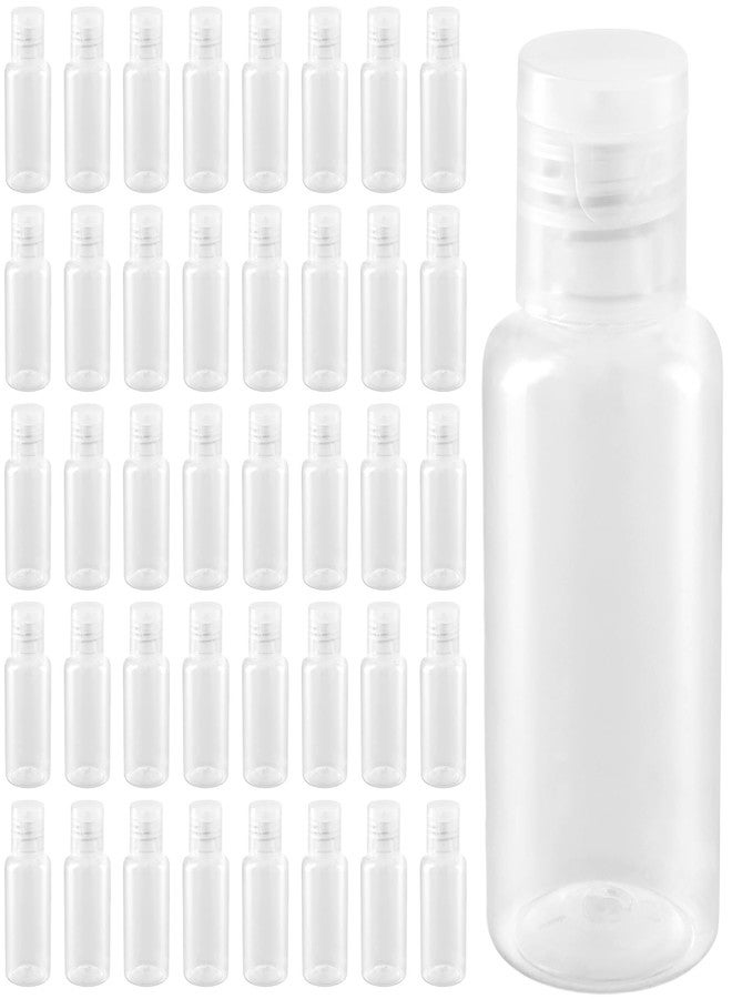 PINGEUI 100 Pack 1oz/30ml Clear Plastic Empty Bottles with Flip Cap, Refillable Travel/Daily Use Bottles - Image 1