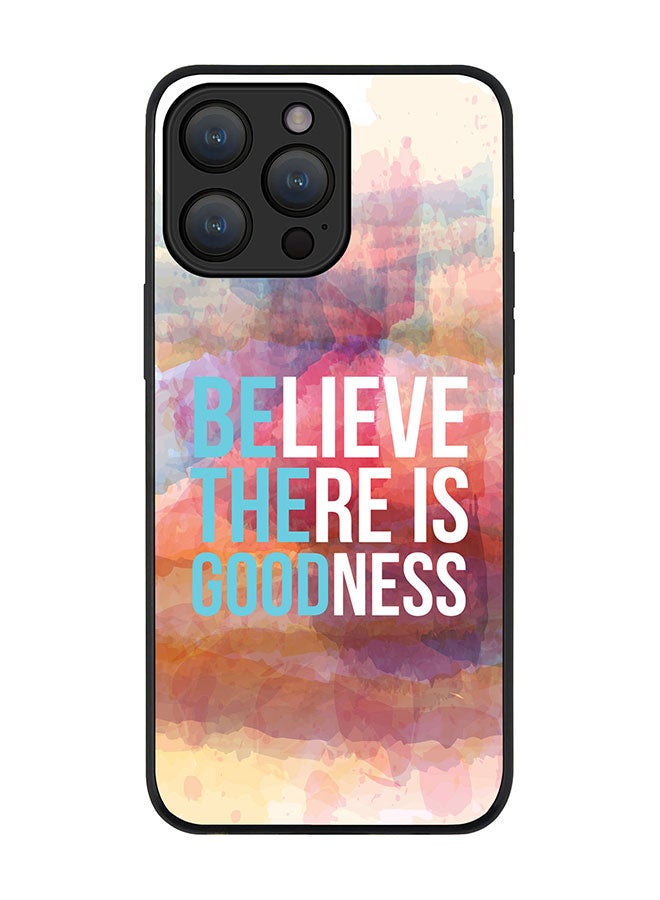 Stylizedd Cover for iPhone 15 Pro Case Rugged Black Slim fit Soft Flexible Anti Drop TPU Gel Thin Protective Phone Cases - Be The Good - Image 1