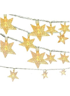 erorex White Star 50 Led Star String Lights Warm Twinkle Fairy Lights Battery Operated Lights For Wedding Patio Princess Castle Play Tents Bedroom Decoration  - Image 1