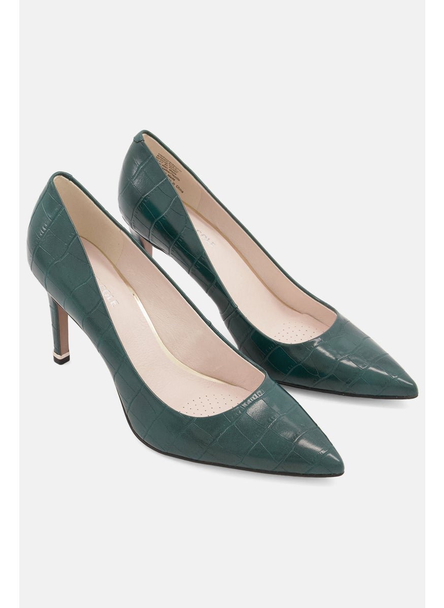 Kenneth Cole Women Medium Animal Pattern Slip On Pumps, Green  - Image 1