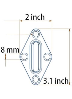 Arabest Set of 4 3.2 Inch Stainless Steel Pad Eye Plate Hooks with Screws for Hanging, Ceiling Mounts, Marine Hooks  - Image 3