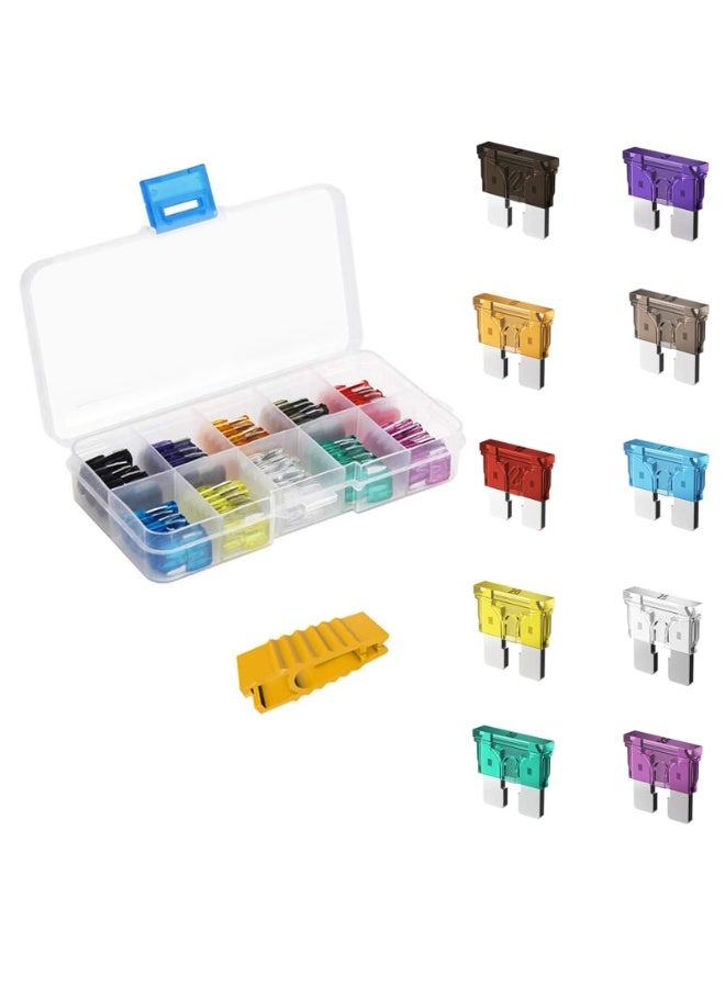 هيدفانا صمامات شفرة، 120 قطعة تشكيلة صمامات شفرات صغيرة (2، 3، 5، 7.5، 10، 15، 20، 25، 30، 35 أمبير) لمجموعة صمامات السيارات الشاحنات القوارب أجهزة الصراف الآلي. - Image 1