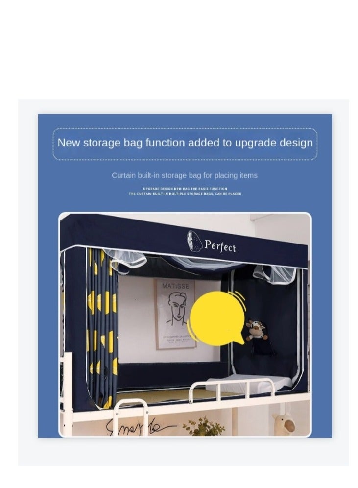 Y&D Bed Canopy Tents Curtain Blackout Curtain Single Bed Tent Curtain Student Shading Cloth Bed Canopy Mosquito Net Student Sleep Privacy Protection - Image 3