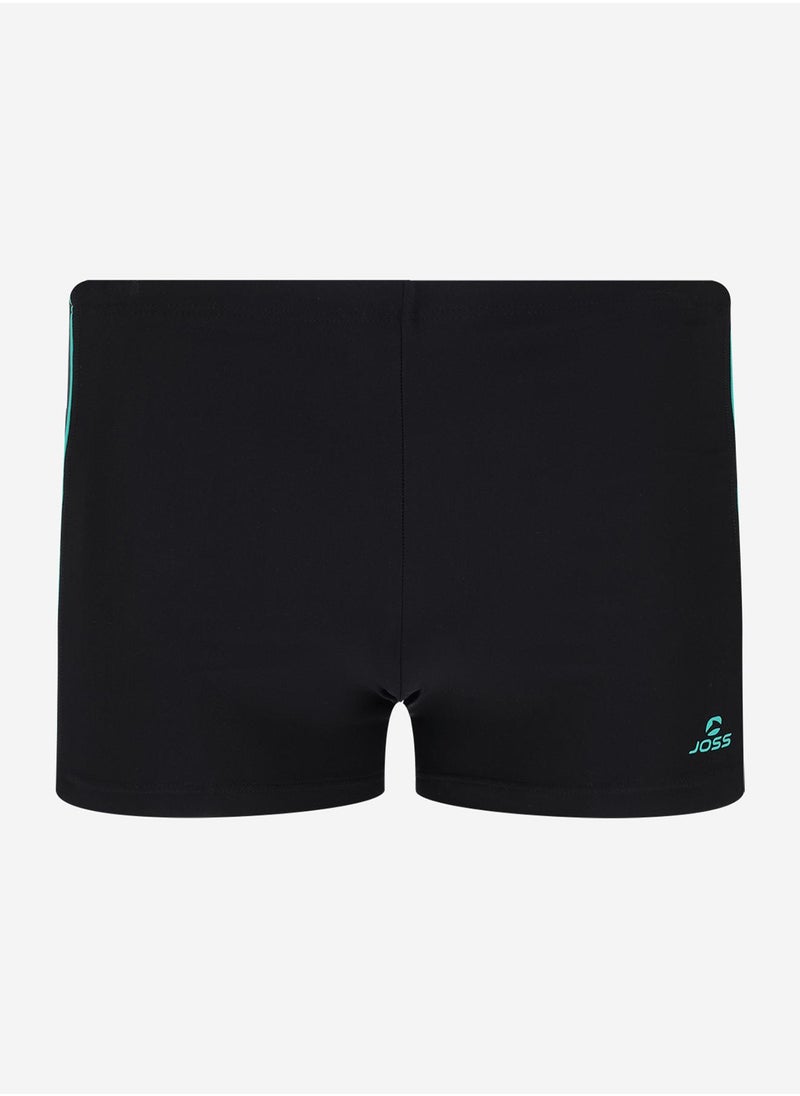 Joss Joss Men's Swimming Trunks-Shorts Black with Printed Inserts – Creora Highclo Fibers, Chlorine-Resistant, Adjustable Waist for Perfect Fit  - Image 5