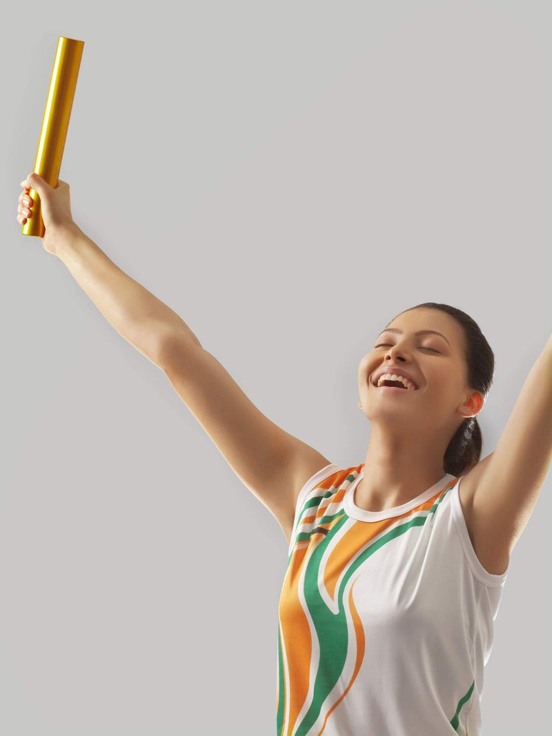 Zhehao Relay Baton Track Baton Aluminum Field Race Batons Running Baton for Students Office Clark Outdoor Field Race Tools, 3 Pieces (Gold) - Image 4