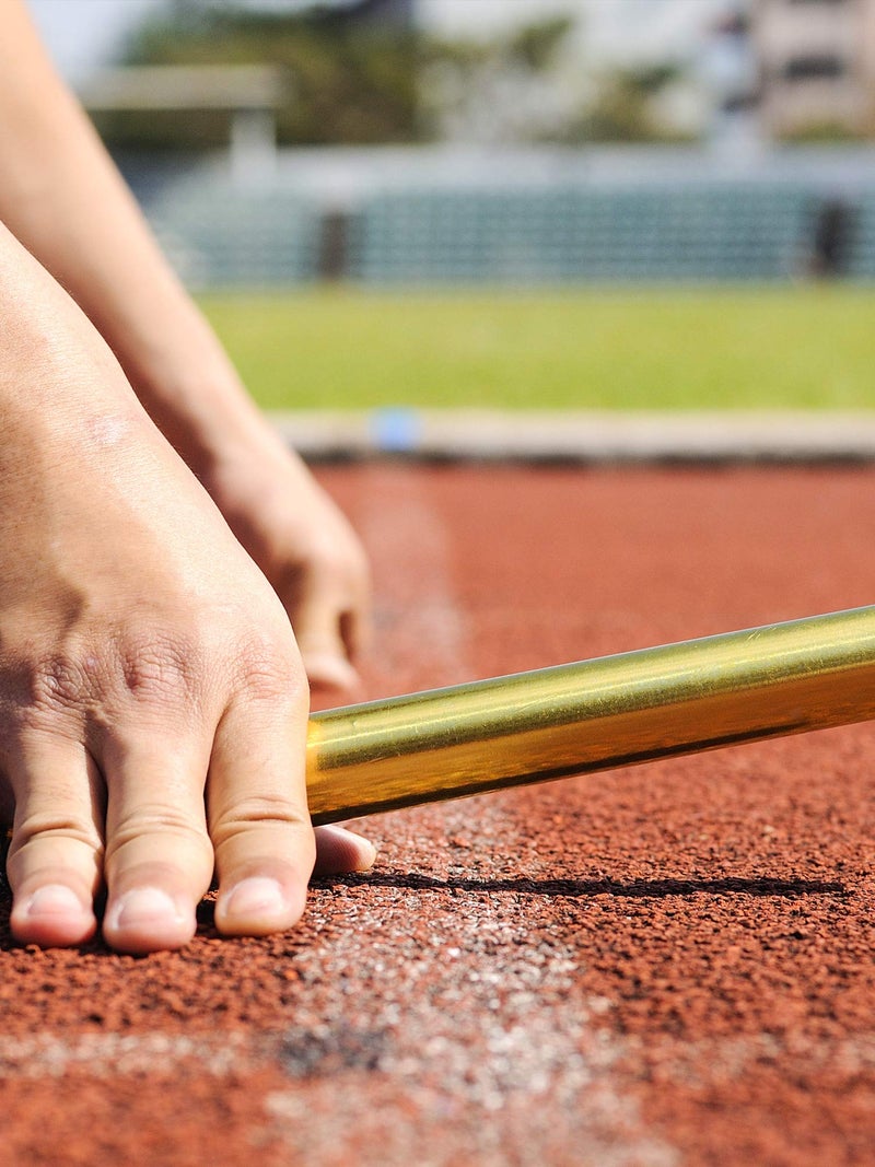 Zhehao Relay Baton Track Baton Aluminum Field Race Batons Running Baton for Students Office Clark Outdoor Field Race Tools, 3 Pieces (Gold) - Image 3