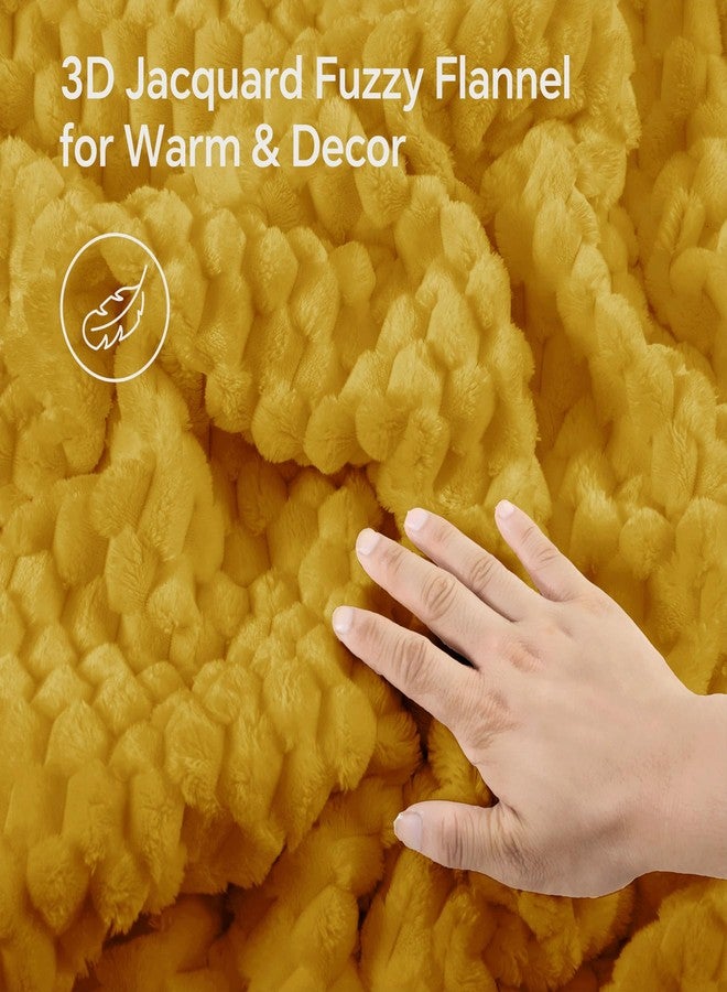 بيديليت طقم لحاف بيدلايت الفاخر بحجم كينج - لحاف أصفر ناعم من الصوف لسرير بحجم كينج، طقم مفروشات فاخر ودافئ لفصل الشتاء، طقم سرير ناعم مكون من 3 قطع (لحاف واحد، غطاءان للوسائد) - Image 3