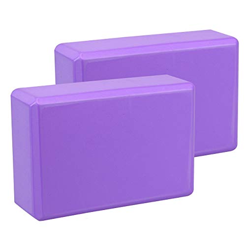 EXERZ Yoga Blocks 2pcs Gym Bricks High Density EVA Foam - Image 1