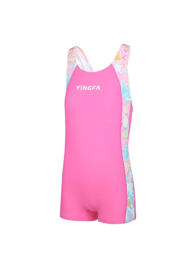 Yingfa Children's Swimsuit, One-piece Girls' Swimwear, Summer Short-sleeve Shorts Set, Quick-drying Breathable Hot Spring Swimwear - Image 4