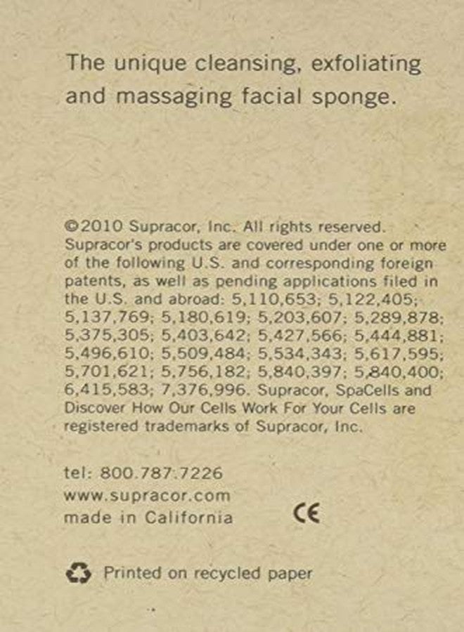 Supracor SpaCell Facial Sponge - Face Scrubber, Honeycomb Face Exfoliator for Smoother, Softer, and Younger Looking Skin, Blue, One Pack - Image 3