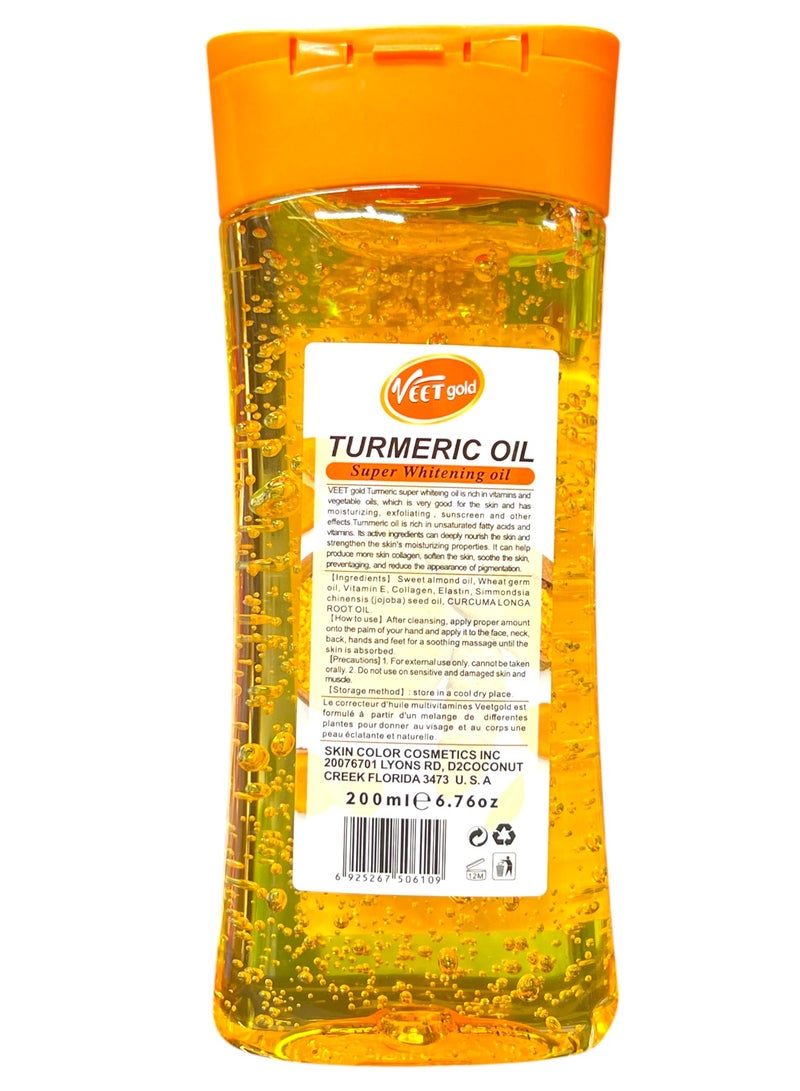 Veet gold Super Whitening Body Repair Turmeric Oil Gel 200ml - Image 2
