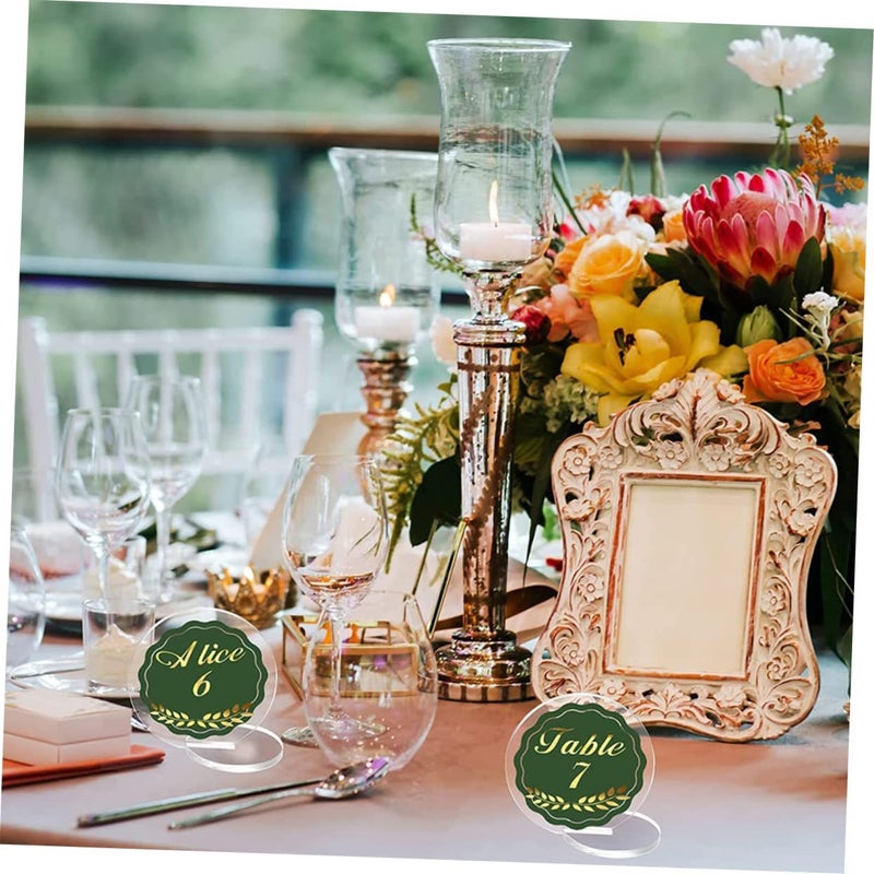 10 Acrylic Table Number Signs For Wedding Decor Wear Resistant Party Cards Celebrations - Image 4