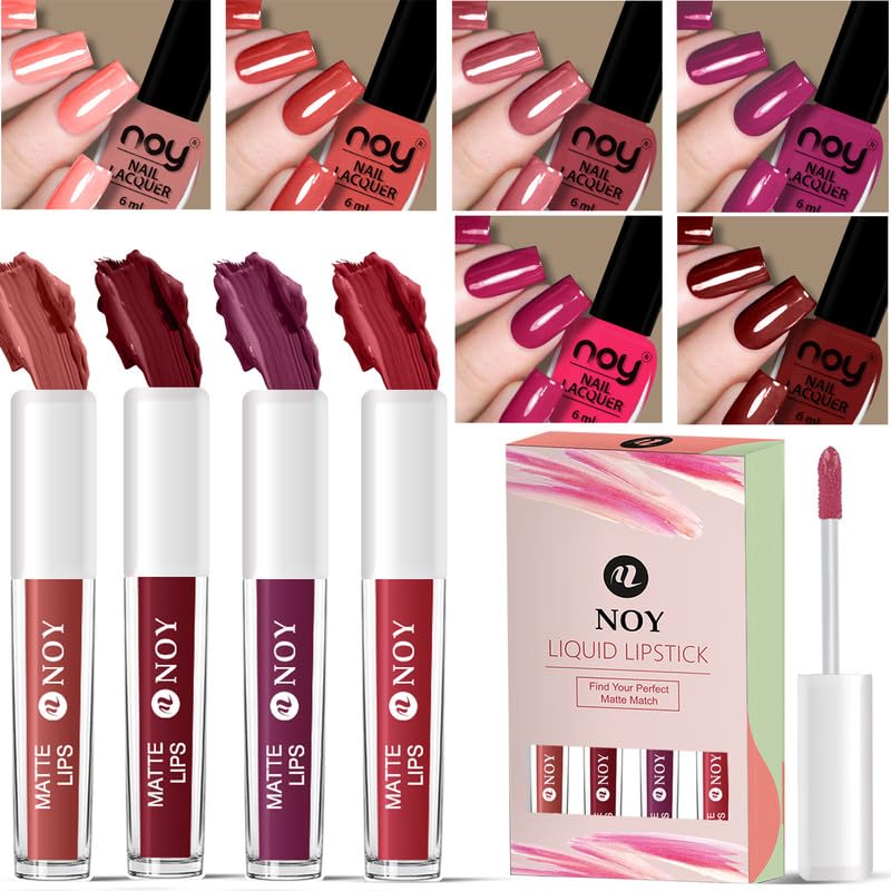 Noy Soft Smooth Nail Paint Beauty In A Box Nail Paint Liquid Lipstick For Bold Chic Looks - Image 1